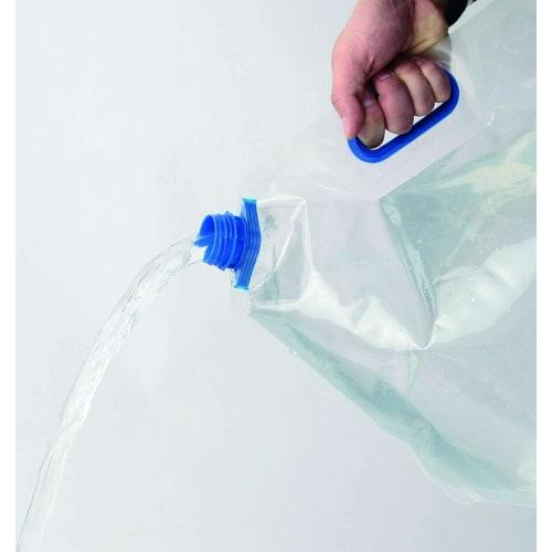 Kakusee HJT-05 Foldable 10L Freestanding Water Tank, Ideal for Emergency Preparedness, Camping, and Outdoor Activities, Clear, Approx. 38cm H x 40cm W