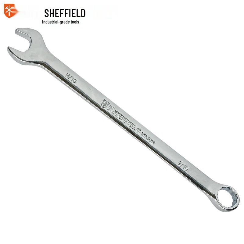 SHEFFIELD Polished Combination Wrench 9/16 inch