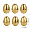 6-24pcs Golden Easter Eggs Plastic Fillable Egg Easter Egg Hunt Game Prizes Home Decoration Supplies Kids Birthday Party Favors