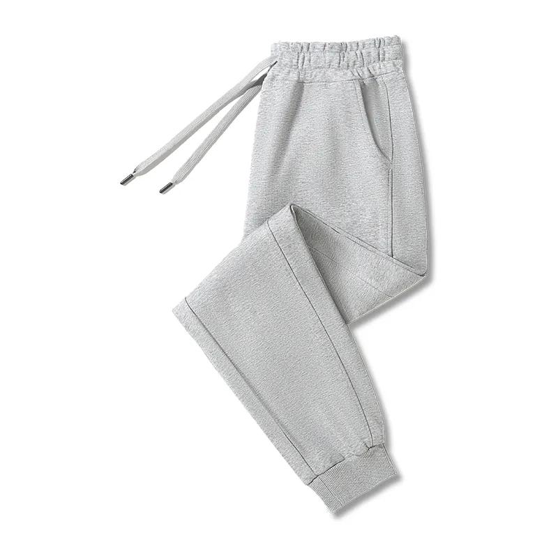 Cotton Polar Fleece Thickened Nine-point Leggings Men's Autumn and Winter Plus Velvet Elastic Waist Casual Trousers