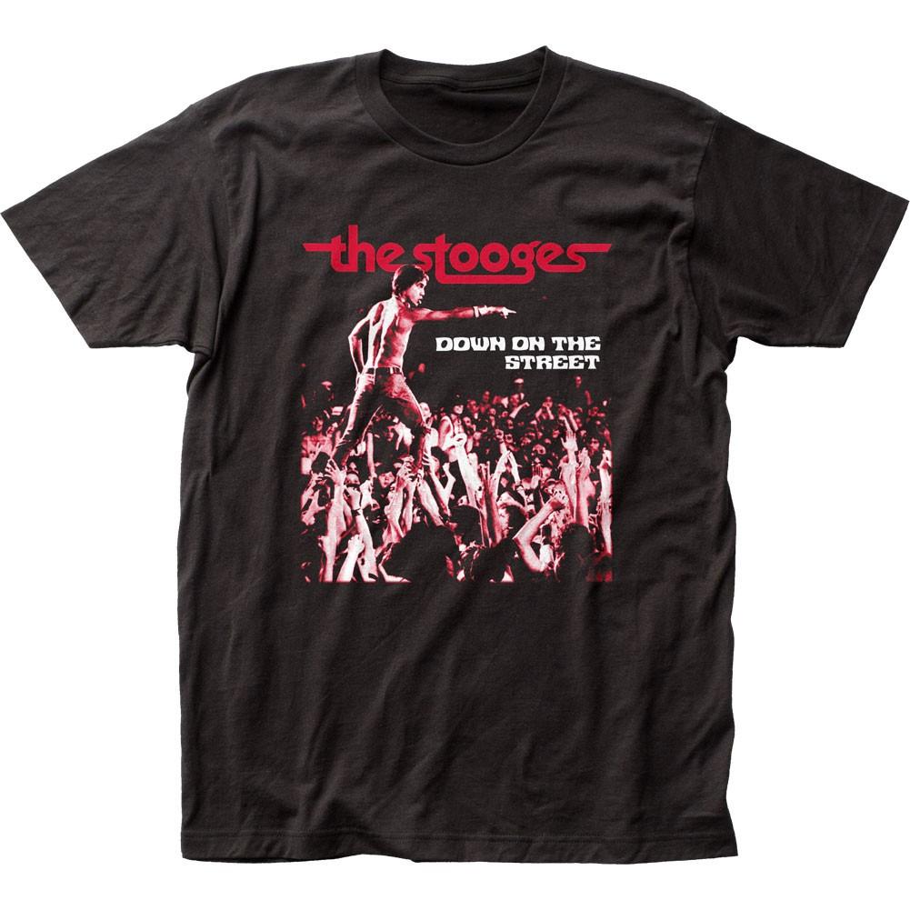 Iggy Pop Down On The Street Mens T Shirt Music Classic Stooges Band Tee Black XXXXL