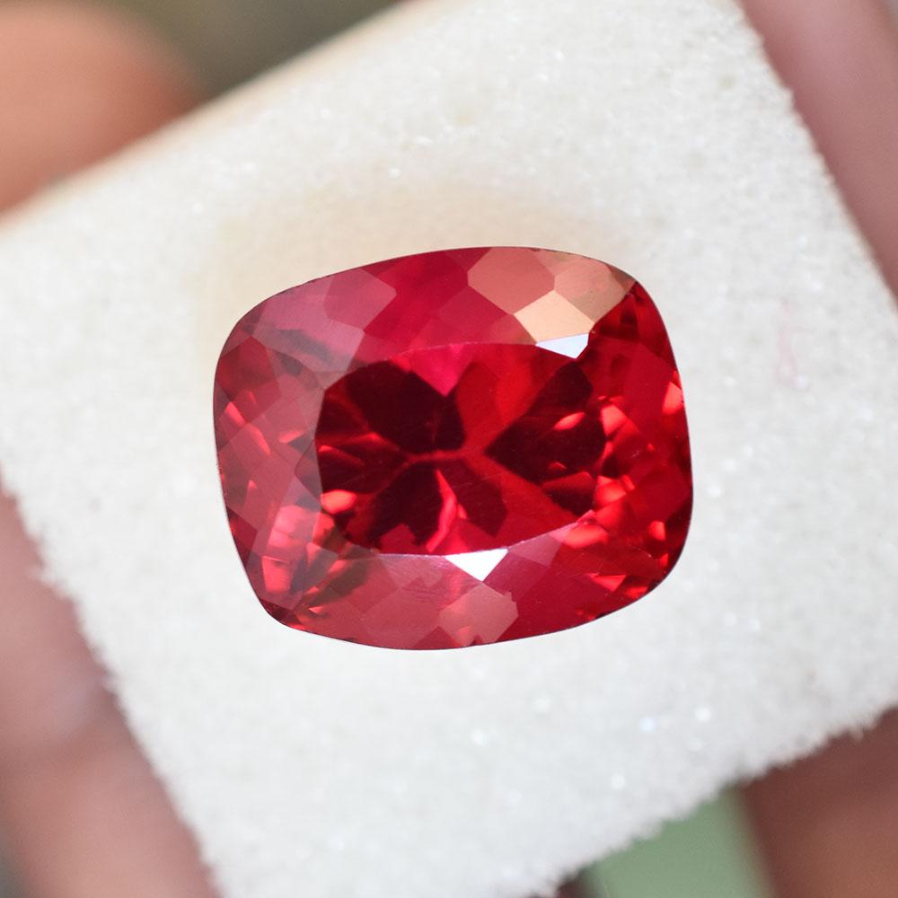 13x11mm Cushion Shape CERTIFIED Natural Red Ruby Loose Gemstone For Collectors