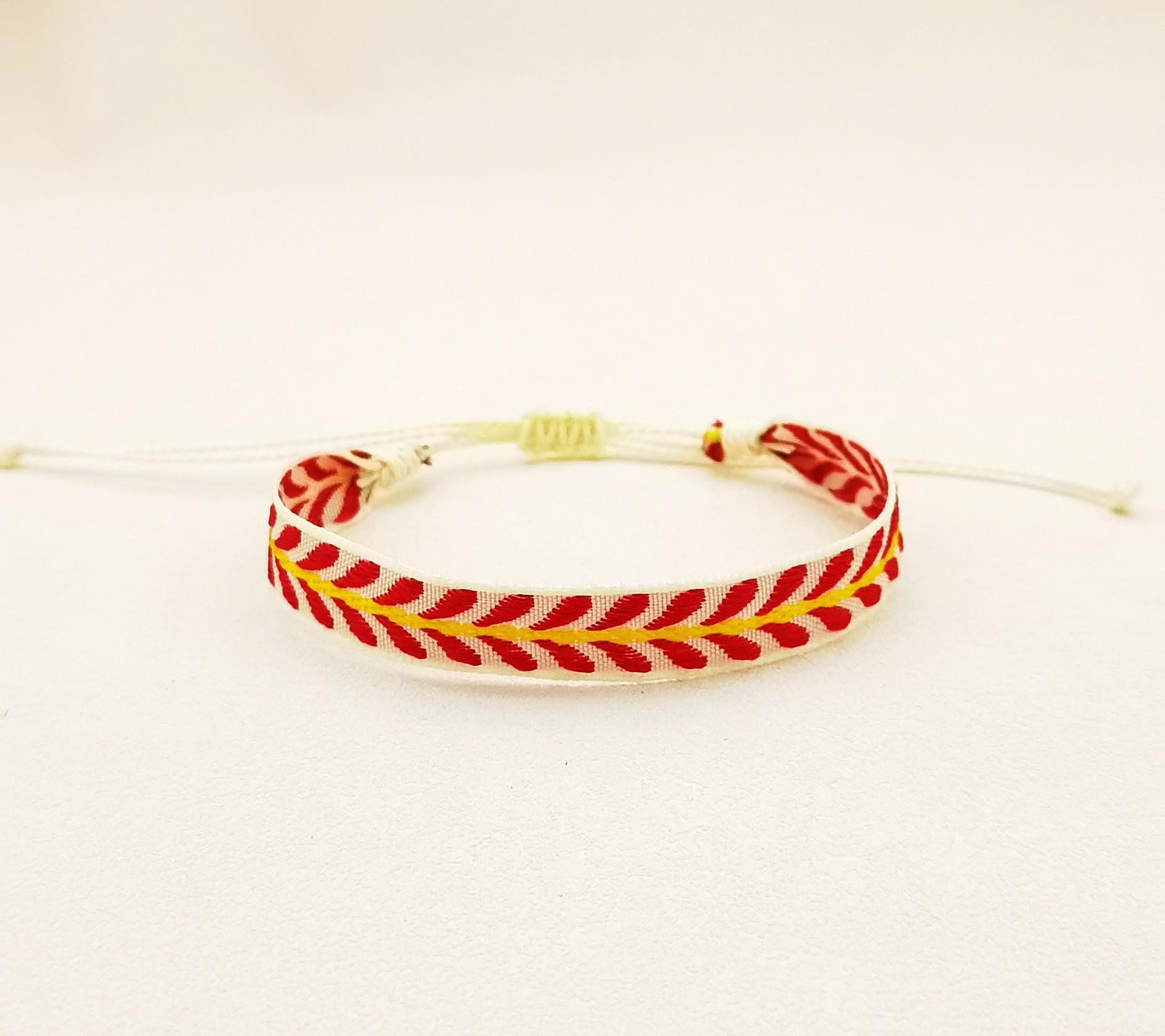 Retro Pastoral Embroidery Ethnic Handmade Woven Bracelet for Men, Women & Couples