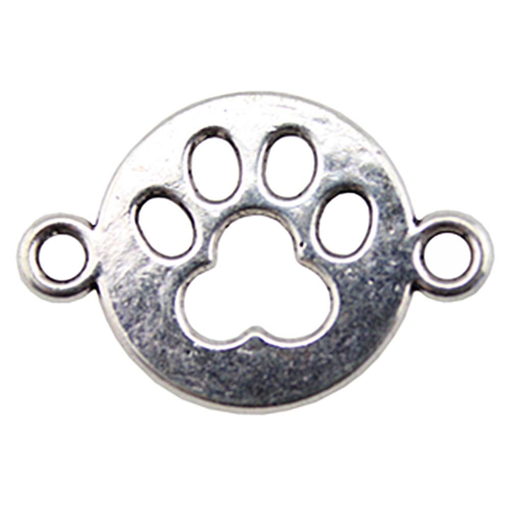 

10 шт., подвески с разъемом в виде лапы, подвески, античное серебро, цвет цинкового сплава, 24X16 мм