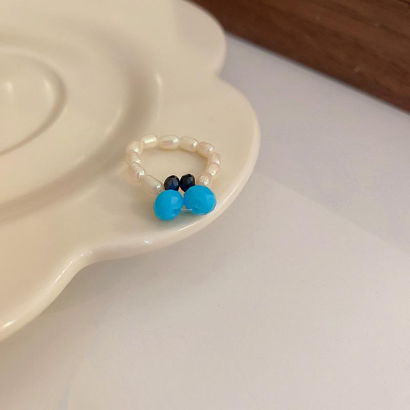Electroplated Korean artificial opal zir*****pen ring, a sexy index finger ring jewelry.