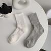 Women's Mid-Calf Pure Cotton Sports Socks: Antibacterial, Anti-Odor, Non-Slip, High-Elastic Waist-Shaping, Versatile Comfort.