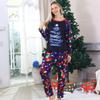 Conjunto de blusas e calças de manga comprida combinando com a família