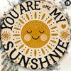 Metal Wall Art Vintage Sunflower Round Sign Weather Resistant Garden Home Decor Birthday Gift