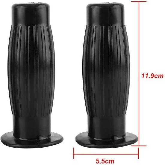 7/8" Universal Motorcycle Handlebar Grips, Non Slip Rubber End Thruster Grip, Motorcycle Hand Grips Black Handlebar Grips for ///
