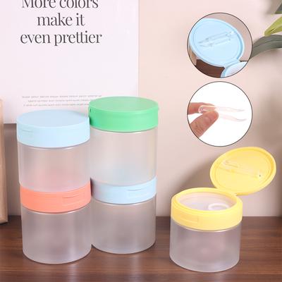 Reise Tragbarer Kosmetikbehälter 1 Stück 250/300/350ml Make-up-Entferner Baumwollcremebehälter mit Deckel für Körperlotion Peeling