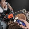 12V Electric Chainsaw Chain Sharpener, Manual Sharpener with 3 Grinding Wheels for 4mm, 4.8mm and 5.5mm Chains