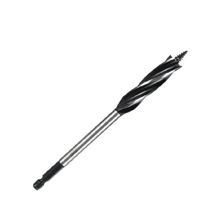 Long Lasting Alloy Steel Four Flute Four Edge Hole Saw Hex Shank Drill Bit Versatile Drilling Wood Plastic Applications