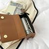 Women Chocolate Square PU Leather Flap Crossbody Bags Fashion Flap Small Handbags Name Card Holder Holiday Gift