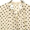 Unused DESIGNWORKS Made In Japan Dot Pattern Long Sleeve Band Collar Shirt Women Used