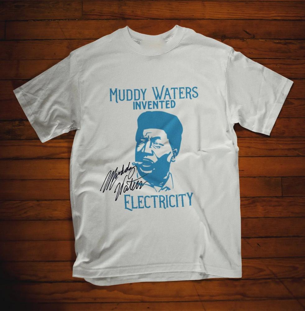 Vtg Muddy Waters Music Lover Cotton Men Women S-4XL White T Shirt TR322 Unisex T-Shirt M
