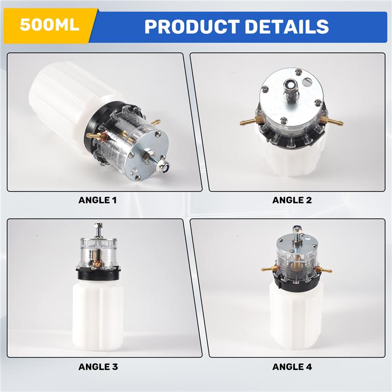 

A55F-Vacuum Pump Oil Pot 500Ml Milking Machine Plastic Oil Can For Cow Sheep Goat Milking Machine Accessory білий