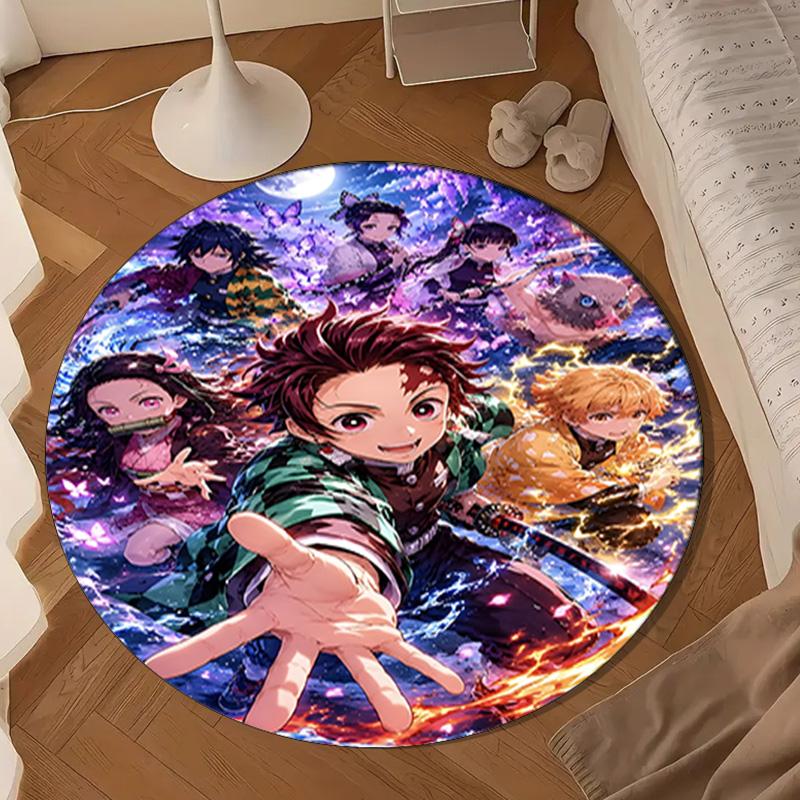 Dark Fantasy Heroes De-mon Round mat Home Decor, Chair rug For livingroom,Bedroom, doormat home decor Birthday Gift Christmas Gifts