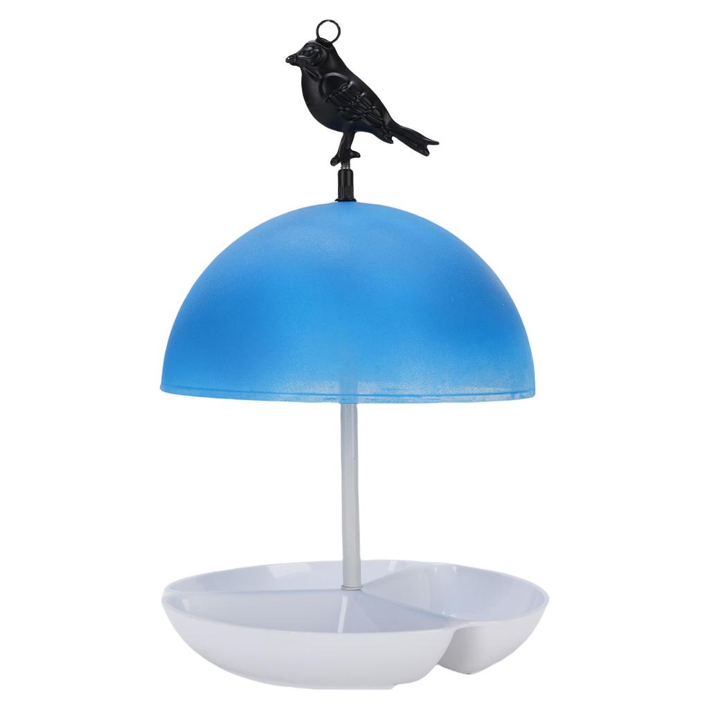 Bird Feeder ABS Mushroom Shape Rain Proof Dome Top Bird Feeder Tray for Outdoor Garden