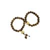 Elastic Lotus Sandalwood Bangle Handmade Woven Rosary Bracelets Wood Beaded Strand Bracelets  Gifts