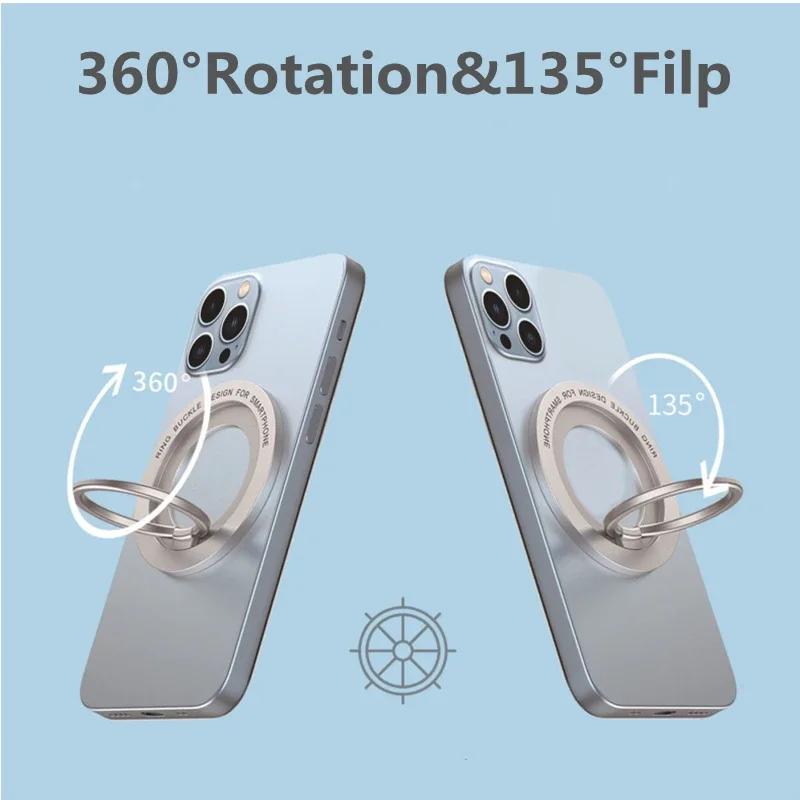 Magnetic Car Phone Holder Magnet Stand  for Kickstand Magnet Grip for iPhone 15 14 13 12 11 Pro Max Finger Ring Holder Stand