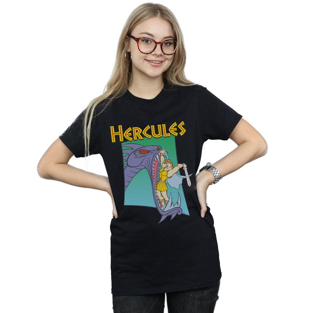 Disney Damen Hercules Hydra Fight Baumwoll-Boyfriend-T-Shirt