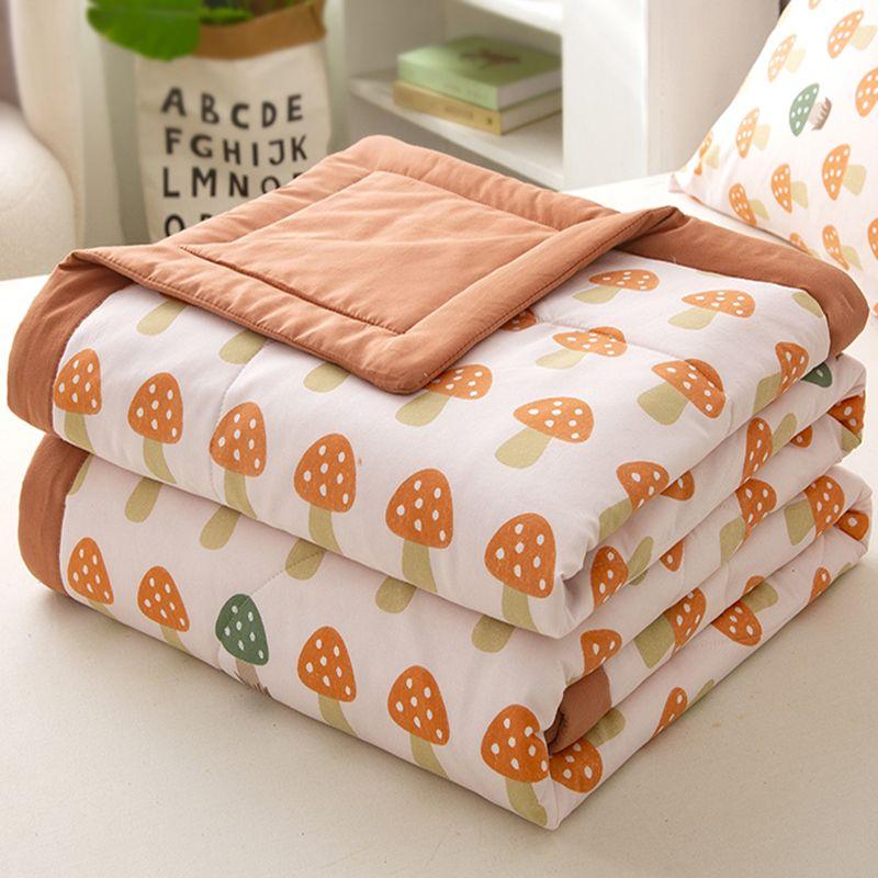 Print Spring Summer Quilt Queen Mechanical Wash Comfortable Comforter Single Double Blanket Quilts for Children Adults