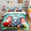 Elephant Family Love Gift Set Exquisite Three-Piece Bedding Set Gift For Kids And Adults