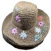 Flower straw bucket hat women's summer seaside beach vacation wind straw hat big brim sunshade sun hat