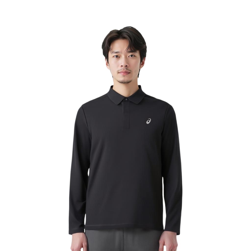 Asics Lifestyle Series Logo Moisture-Wicking Quick-Dry Breathable Comfortable Long Sleeve Polo Shirt Men Tops 2031F402-001