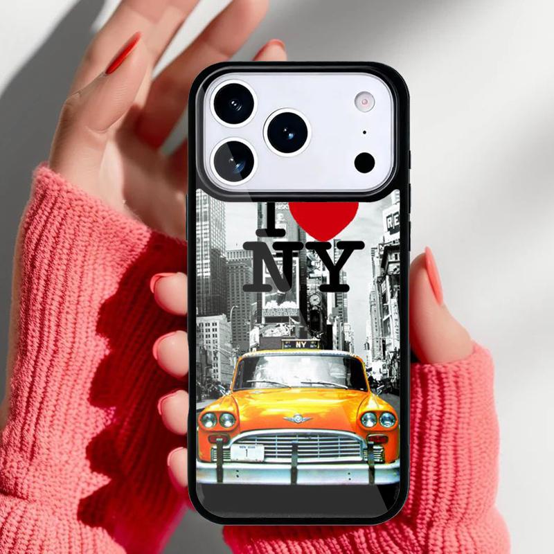 Dark Night New York City Phone Case for iPhone 17 16 15 14 13 Pro Max Back Cover for 12 11 Pro Coque
