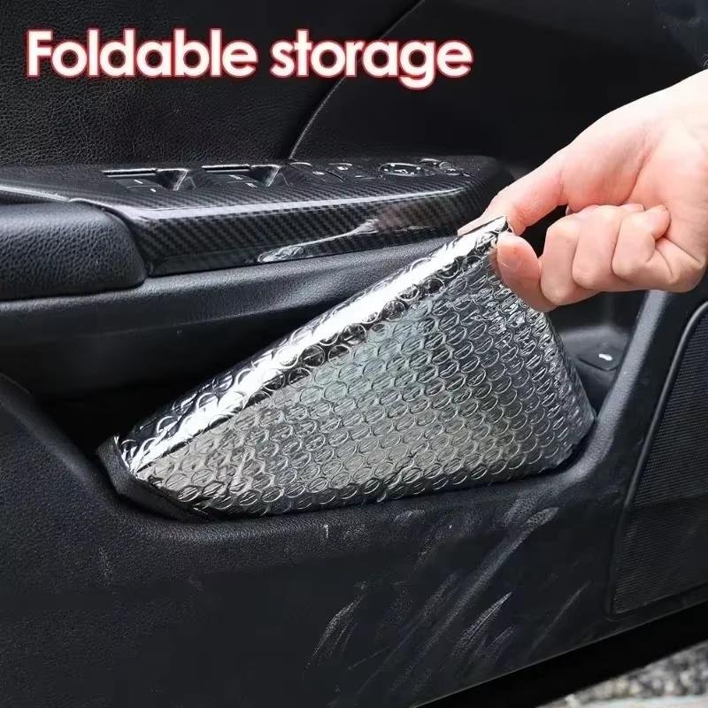 1 Piece Car Steering Wheel Cover Silver Thickened Sun Protection Foldable Anti-Uv Car Supplies Car Steering Wheel Sun Shade