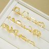 12Pcs/Set Retro Irregular Geometric Rings for Women Punk Alloy Metal Adjustable Finger Rings Set Fashion Statement Jewelry Party
