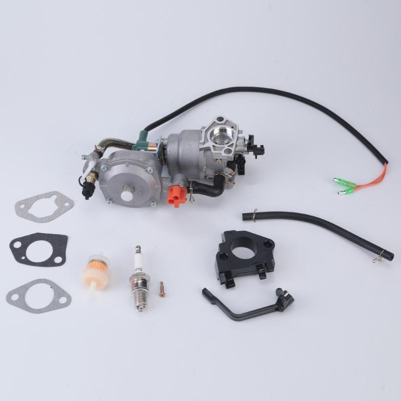 188F Generator Carburetor Assembly, Metal Service Part with Visible Mounting Openings and Hose Connections for Equipment Maintenance