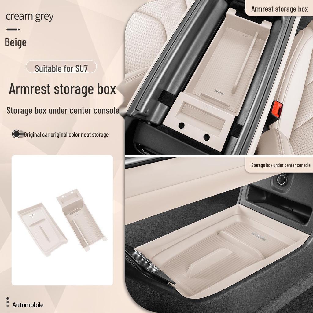 Compatible Armrest Box Storage for Xiaomi SU7/YU7 - Car Center Console Storage Organizer.