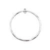 Irregular Oval Frame Connectors Moon Hammered Texture Links For Earring Making