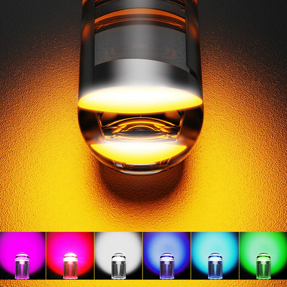 T10 W5W Cob Glass Wedge License Plate Lamp LED Car Light Dome Read Drl Bulb Car Accessories Dc 12v Universal Six Colors
