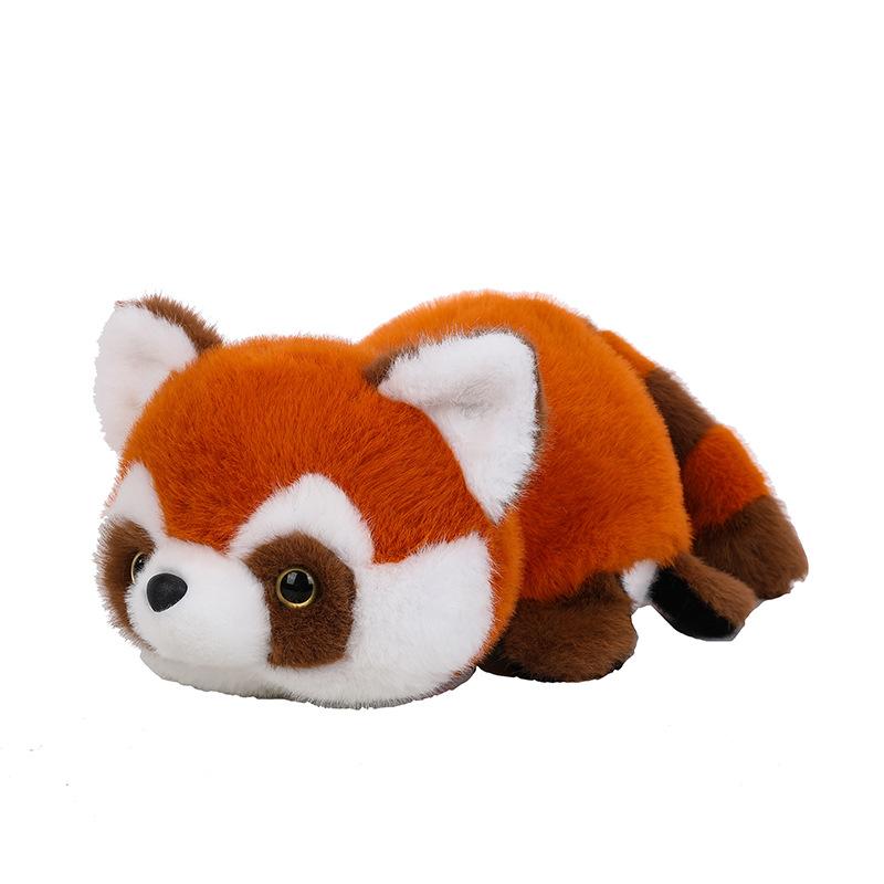 Funny Red Panda Doll Turns Into a Little Raccoon, Lying Down, Giant Panda Plush Toy, Flip Doll, Birthday Gift Girl