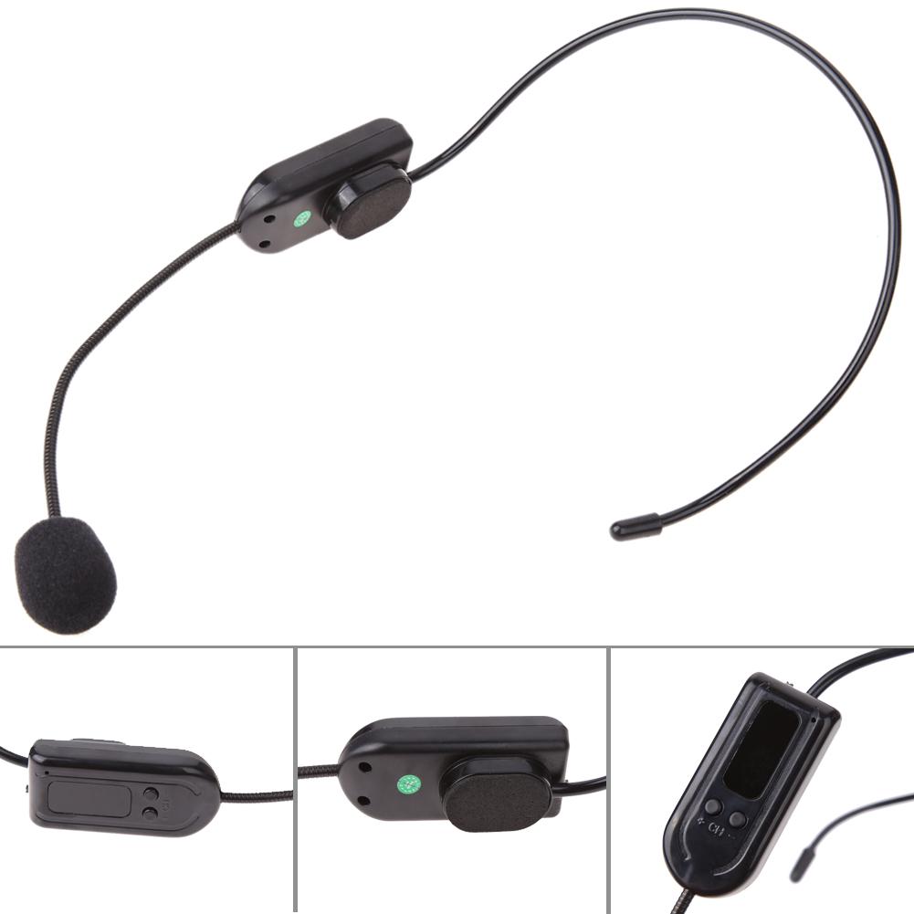 FM Wireless Microphone Headset Megaphone 87 MHz-108MHz Headset Mic Multi-channel for Teaching/Tour Guide/Sales Promotion/Meeting