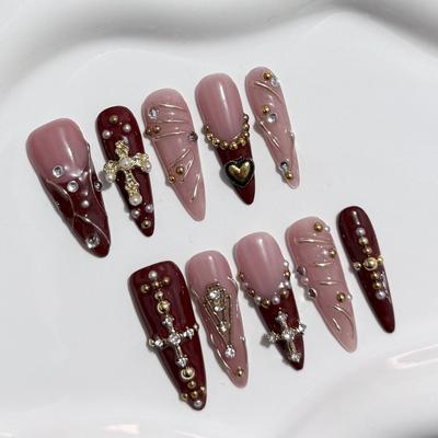 French Style Press-On Nails: Handmade European & American Luxury Court Design