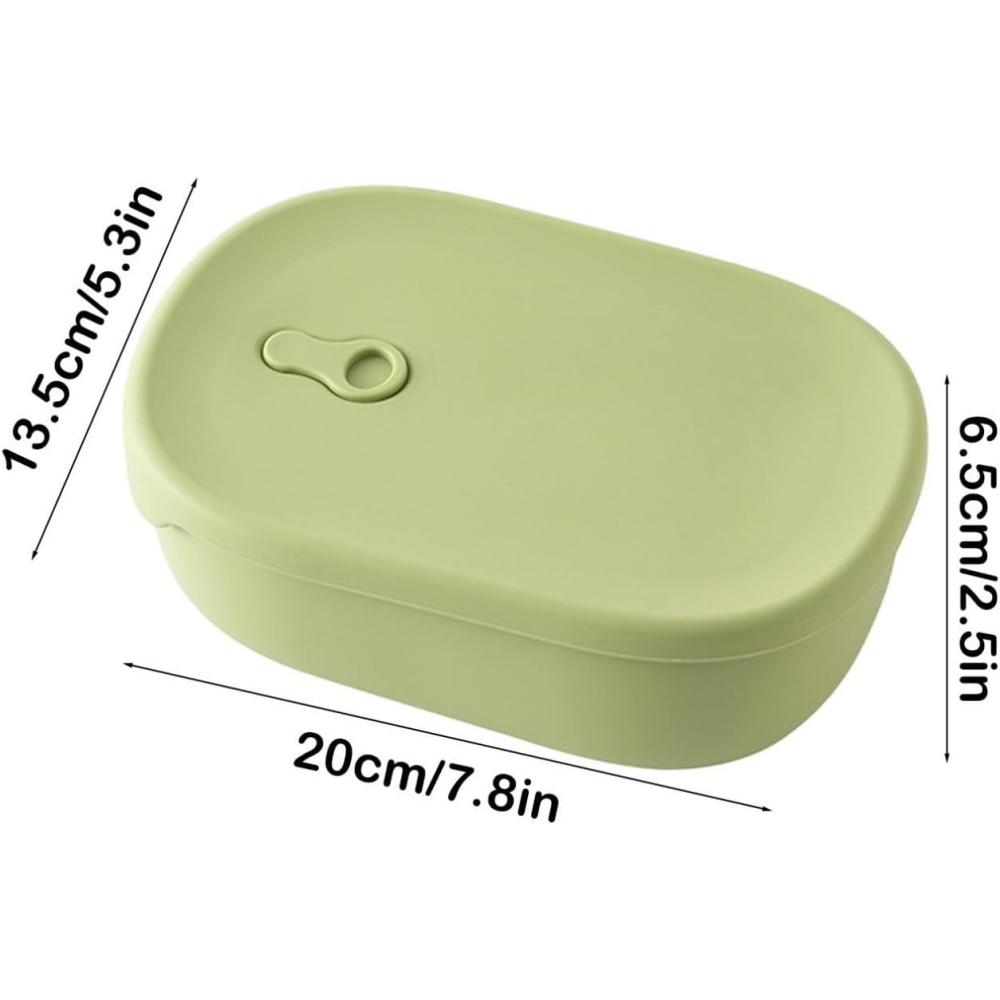 Silicone Food Storage Containers, Pre-meal Preparation Containers, Microwave Exhaust Heating, Easy To Clean, Solid Color, 1000ml