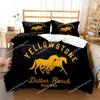 Yellowstone Fashion Set Biancheria da Letto con Stampa Digitale Copripiumino Piumone Letto Singolo Twin Full Queen Ragazzi Bambini Ragazza Ragazzi Regalo