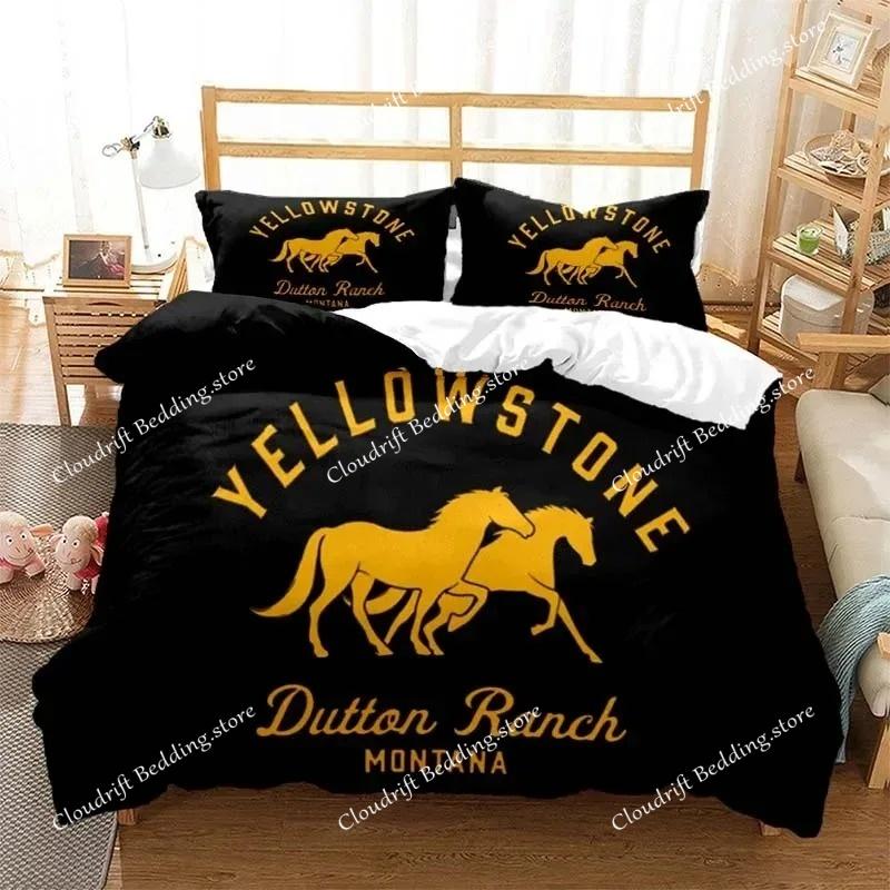 Yellowstone Fashion Set Biancheria da Letto con Stampa Digitale Copripiumino Piumone Letto Singolo Twin Full Queen Ragazzi Bambini Ragazza Ragazzi Regalo