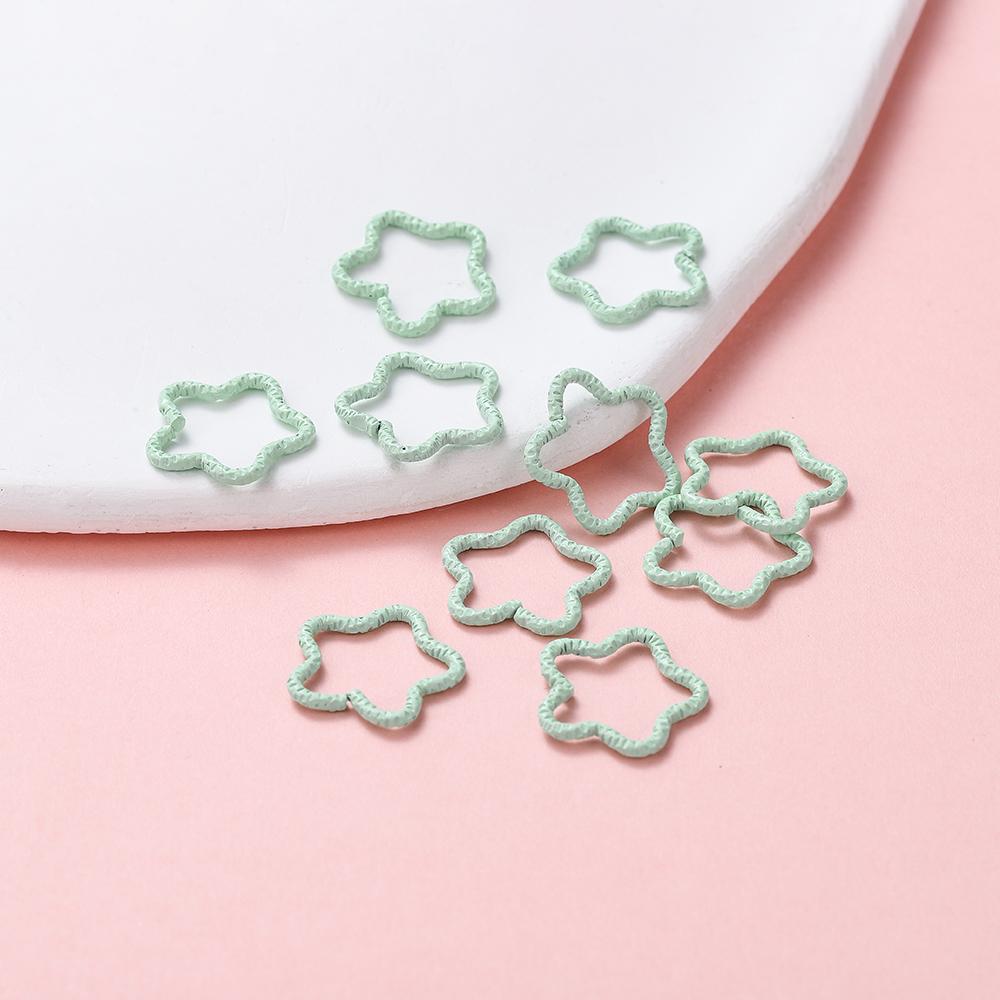 50 Stück/Los Bunte offene Ringe Sternform Biegeringe Für Schmuckherstellung Schlüsselanhänger Handy-Kette Bastelbedarf