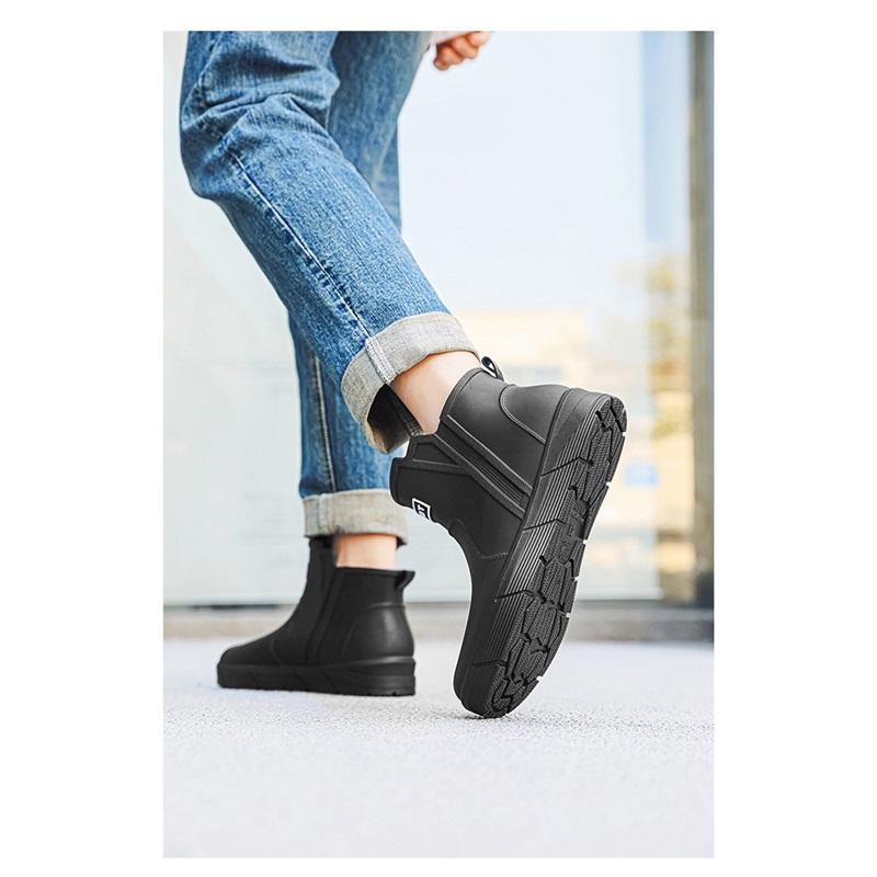 Men's Outdoor Fashion Low Cut Anti Slip Waterproof Shoes Rain Boots