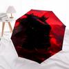 1pc Batman, Red_Sky Automatic Folding Umbrella - Compact 8-Rib Design, Durable Plastic & Iron1094L