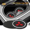 2 Stück Auto-Emblem Wasserdichte Becherhalter-Matten Anti-Rutsch-Untersetzer Zubehör für Mitsubishi Lancer X 10 Outlander 3 Pajero Asx L200