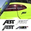 3D Metal ABT Letters Car Styling Body Trunk Badge Stickers Emblem Decal For Hot Sline A1 A2 A3 A4 B8 A5 A6 Q3 Q5 Q7 Accessories