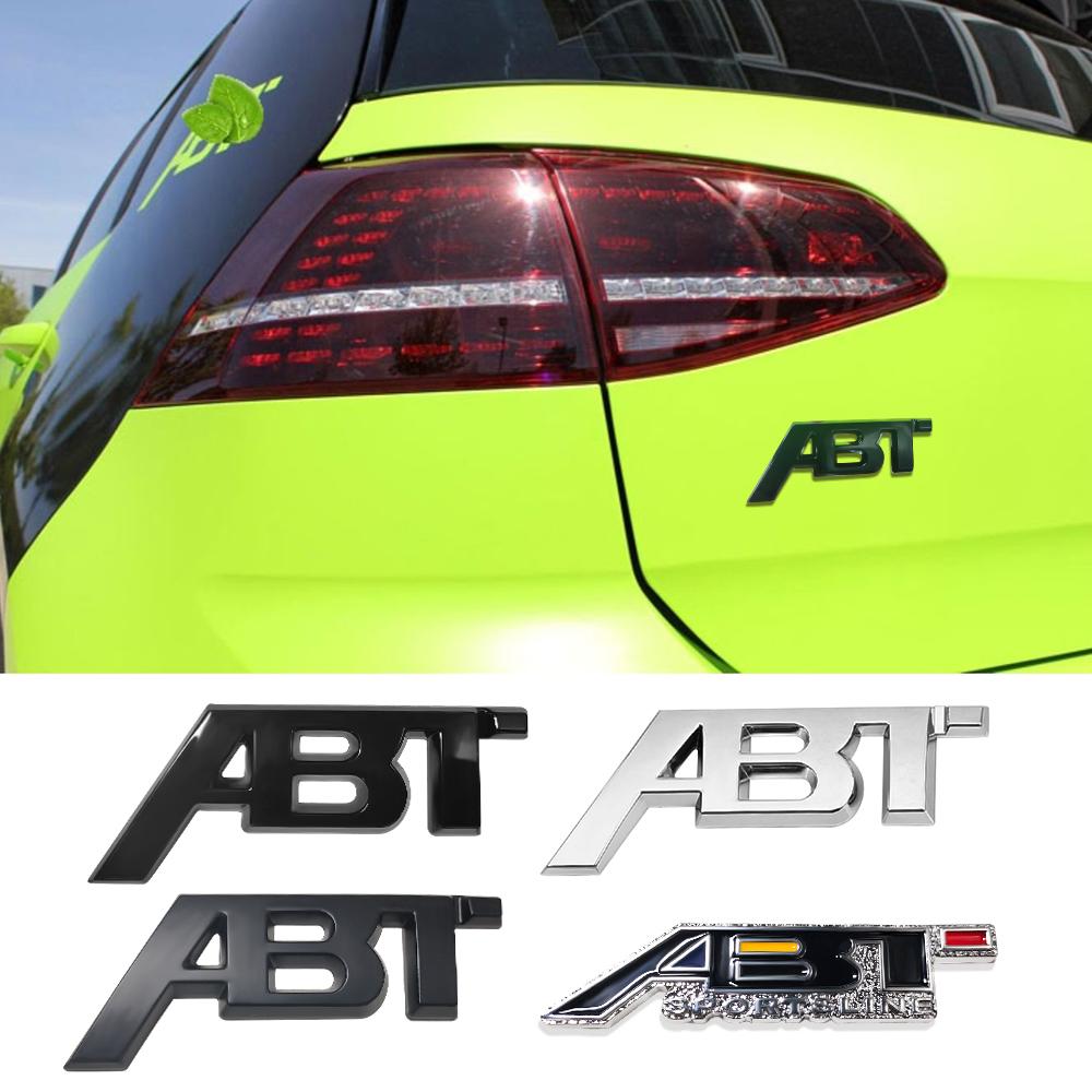 3D Metal ABT Letters Car Styling Body Trunk Badge Stickers Emblem Decal For Hot Sline A1 A2 A3 A4 B8 A5 A6 Q3 Q5 Q7 Accessories