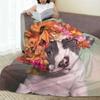 Pitbull Flower Power Apollo Decke Fleece Sofa Überwurf Tragbar für Couch Bettwäsche Outdoor Decken Tagesdecke Steppdecke
