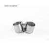 Hanging Cage Bowl For Pet Birds Anti-Turnover Stainless Steel Feeding Food Drinking Feeder Dish Clamp-On Water Drinker Cage Cup